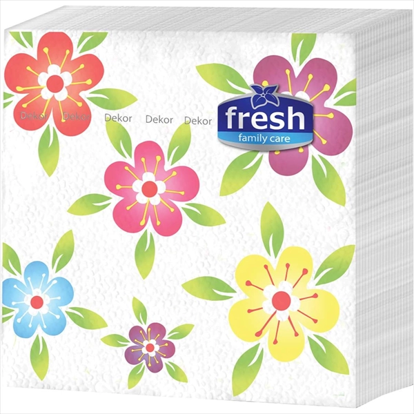 FRESH PAPIRNA SALVETA DECOR CVEĆE 1 SLOJ 33X33CM 45KOM