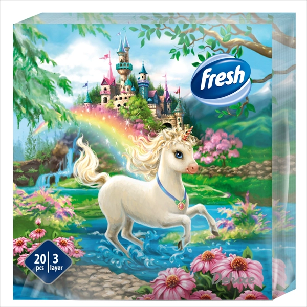FRESH PAPIRNA SALVETA DELUXE MALI JEDNOROG 3 SLOJA 33X33CM 20KOM