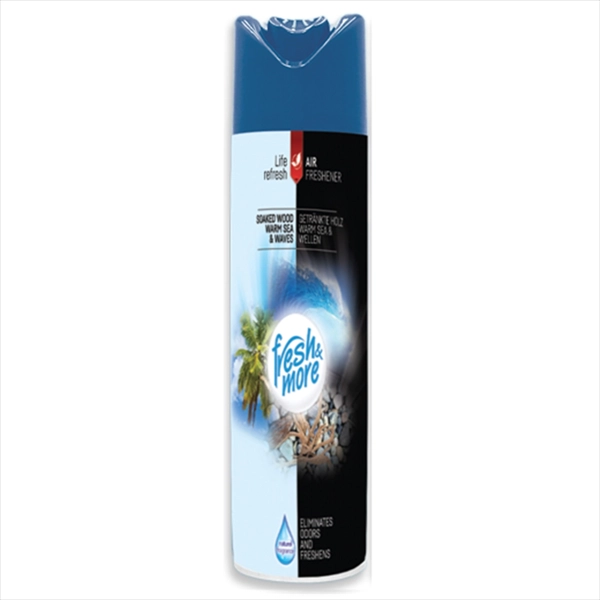 FRESH&MORE OSVEŽIVAČ PROSTORA SPREJ SOAKED WOOD&WARM SEA&WAVES 300ML