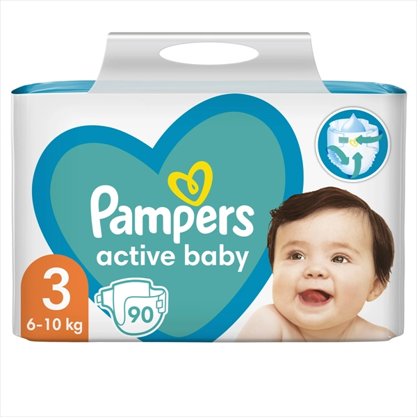 PAMPERS PELENE ACTIVE BABY GIANT PACK VELIČINA 3 (6-10KG) 90KOM