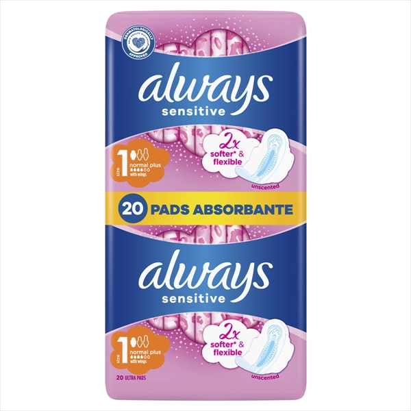 ALWAYS HIGIJENSKI ULOŠCI SENSITIVE NORMAL PLUS DUO VELIČINA 1 20KOM