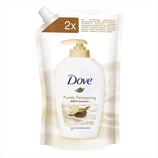 DOVE TEČNI SAPUN PURELY PAMPERING SHEA BUTTER&VANILLA DOPUNA 500ML