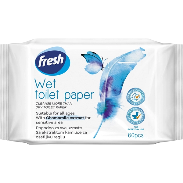 FRESH VLAŽNI TOALET PAPIR DELUXE 60KOM