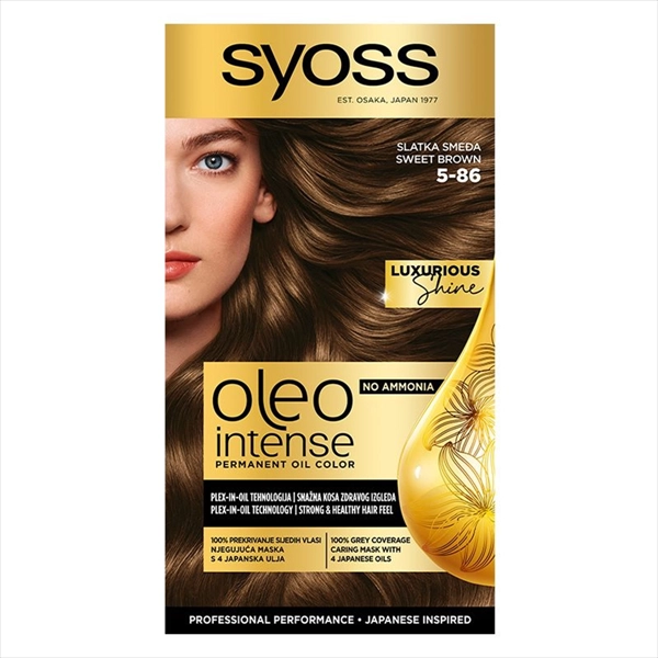 SYOSS OLEO INTENSE BOJA ZA KOSU 5-86 TOPLO SMEĐA