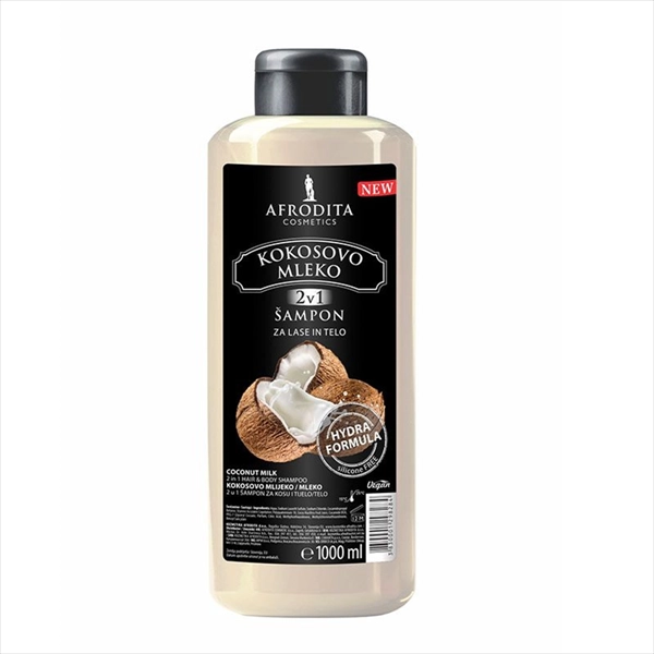 AFRODITA ŠAMPON ZA KOSU I TELO KOKOSOVO MLEKO 1L