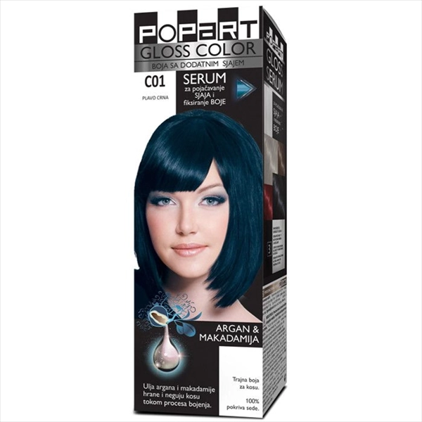 STILL POPART GLOSS COLOR BOJA ZA KOSU  C01 PLAVO CRNA