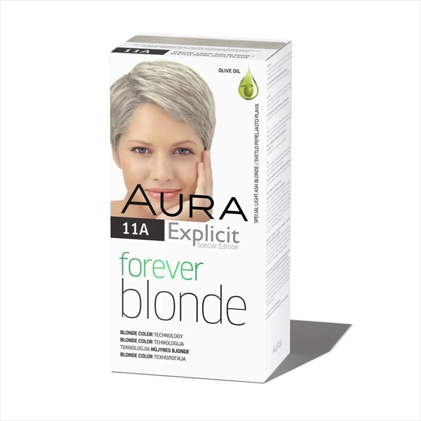 AURA EXPLICIT FOREVER BLONDE BOJA ZA KOSU 11A SVETLO PEPELJASTO PLAVA