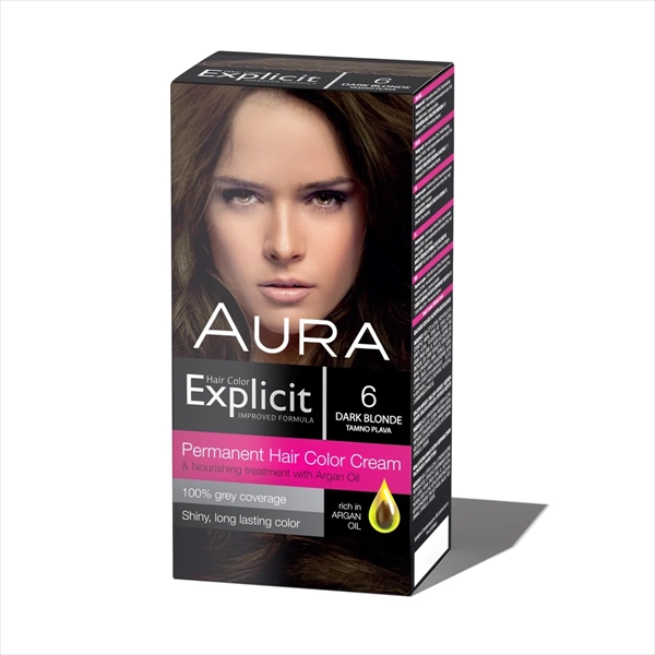 AURA EXPLICIT BOJA ZA KOSU 6 TAMNO PLAVA