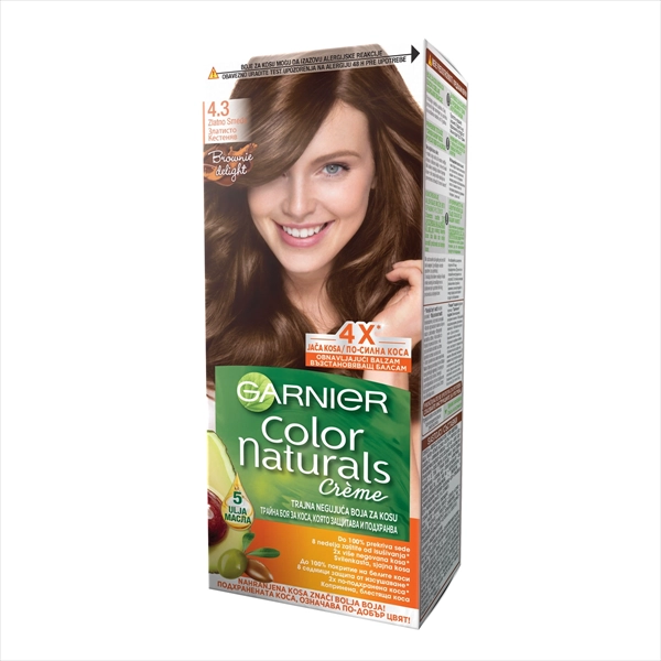 GARNIER COLOR NATURALS BOJA ZA KOSU 4.3 ZLATNO SMEĐA