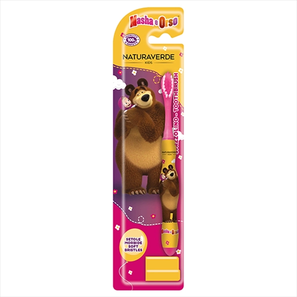 NATURAVERDE MASHA&BEAR CETKICA ZA ZUBE 1/1