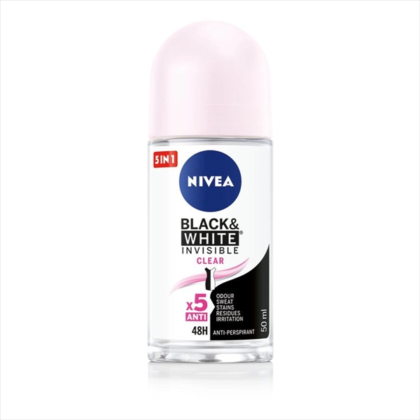 NIVEA DEO ROLL-ON BLACK&WHITE CLEAR 50ML