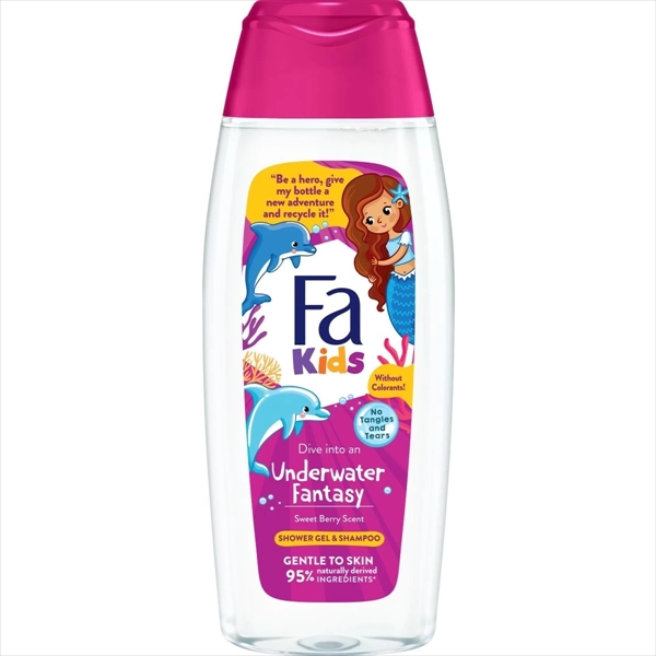 FA KIDS GEL ZA TUŠIRANJE I ŠAMPON ZA KOSU ZA DEVOJČICE MERMAID 400ML