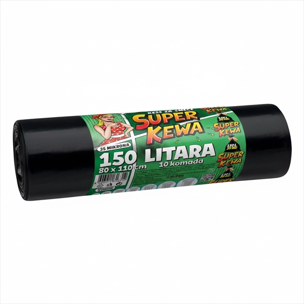 SUPER KEWA KESE ZA SMEĆE 150L 10KOM