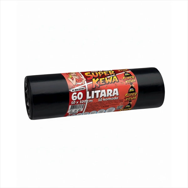 SUPER KEWA KESE ZA SMEĆE 60L 10KOM