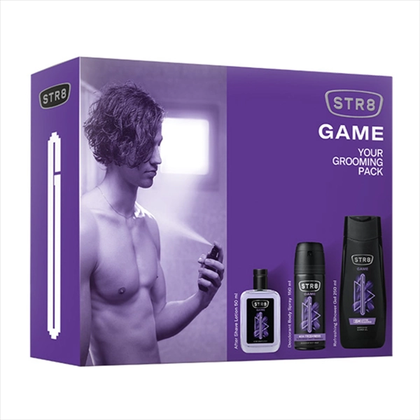 STR8 SET GAME (DEO SPR.150ML+GEL ZA TUŠ.250ML + LOS.POSLE BRIJ.50ML)