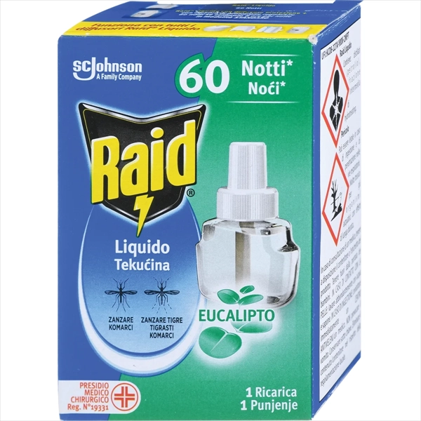 RAID DOPUNA ZA ELEKTRIČNI APARAT PROTIV KOMARACA EUKALIPTUS - 60 NOĆI