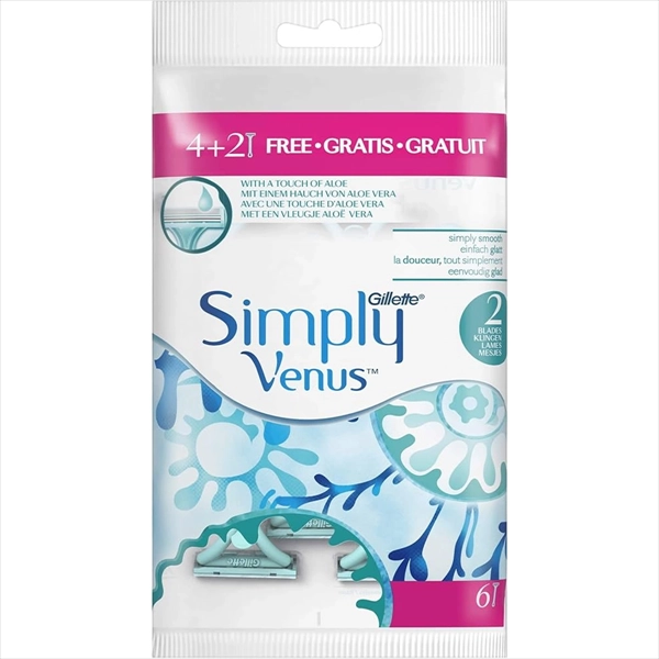 GILLETTE JEDNOKRATNI BRIJAČ SIMPLY VENUS 2 6KOM