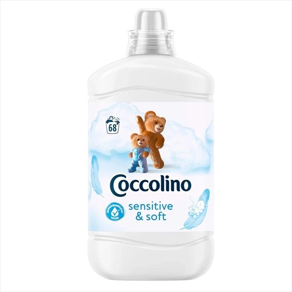 COCCOLINO OMEKŠIVAČ ZA VEŠ SENSITIVE&SOFT 68 PRANJA 1700ML