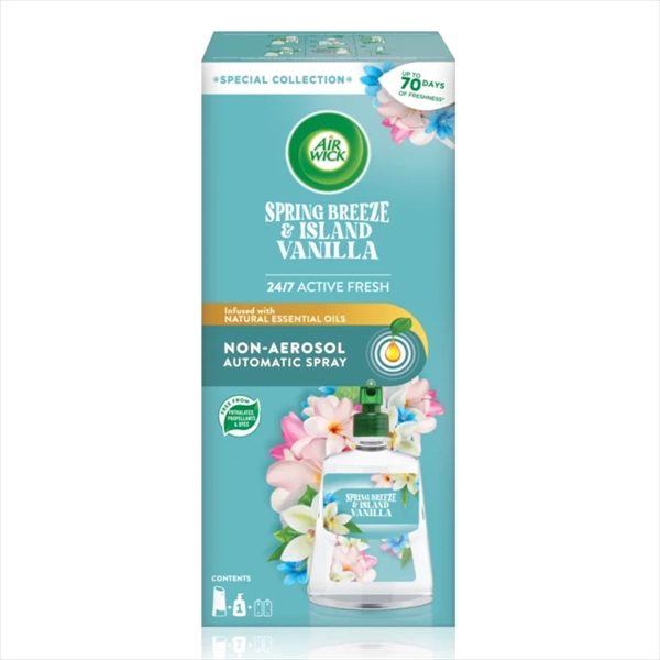 AIRWICK AF AUT. SPREJ KOMPLET OSV. PROST. SPRING&VANILLA 228ML