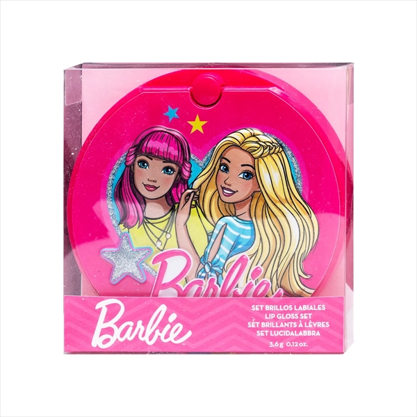 LORENAY SET SJAJEVA ZA USNE SA OGLEDALOM ZA DEVOJČICE BARBIE