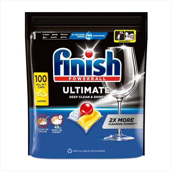 FINISH TABLETE ZA MAŠINSKO PRANJE SUDOVA ULTIMATE LEMON 100KOM