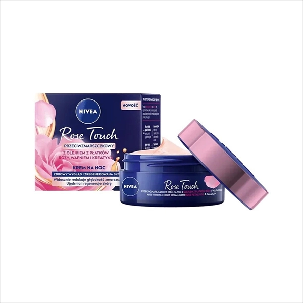 NIVEA NOĆNA KREMA ZA LICE ROSE TOUCH ANTI-WRINKLE 50ML