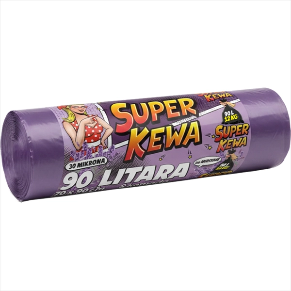 SUPER KEWA KESE ZA SMECE LJUBICASTE 90L 8/1