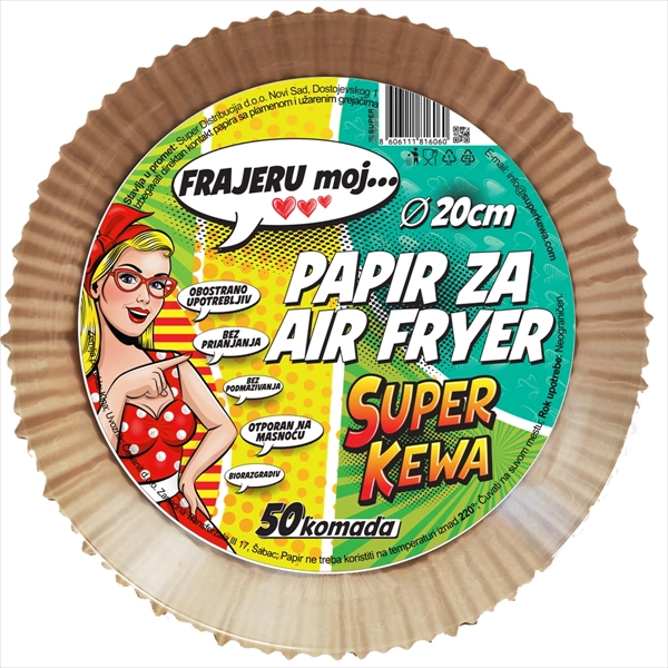 SUPER KEWA PAPIR ZA AIR FRYER 20CM