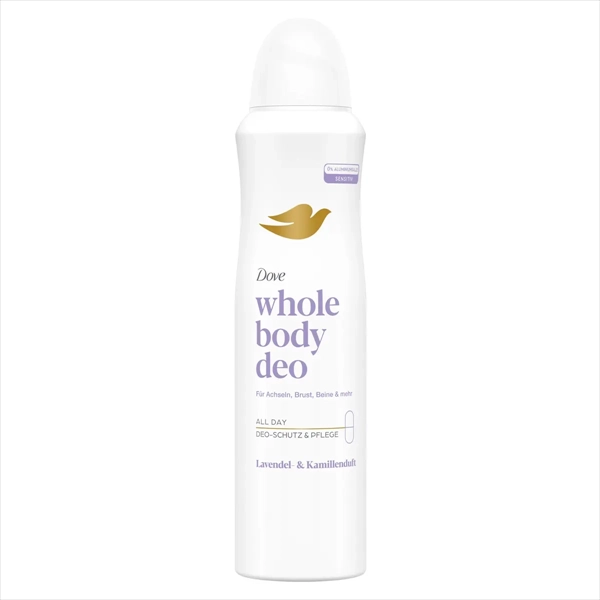 DOVE DEO SPRAY WHOLE BODY 150ML LAVANDER & CHAMOMILE