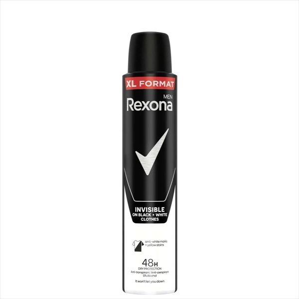REXONA MEN DEO SPREJ BLACK&WHITE INVISIBLE 200ml